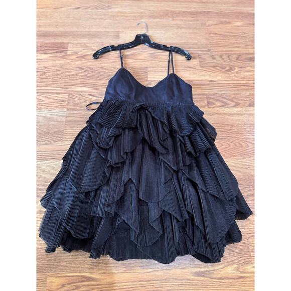 AJE.  black ELSIE PLEAT MINI PARTY DRESS size 8 - Picture 13 of 13